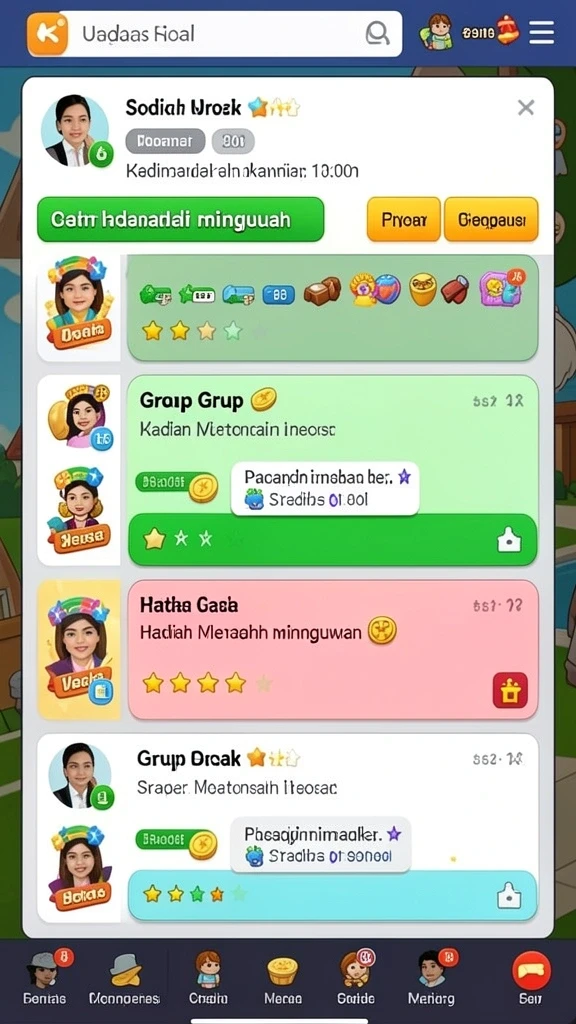 Interaksi sosial yang menyenangkan dengan pemain lain.