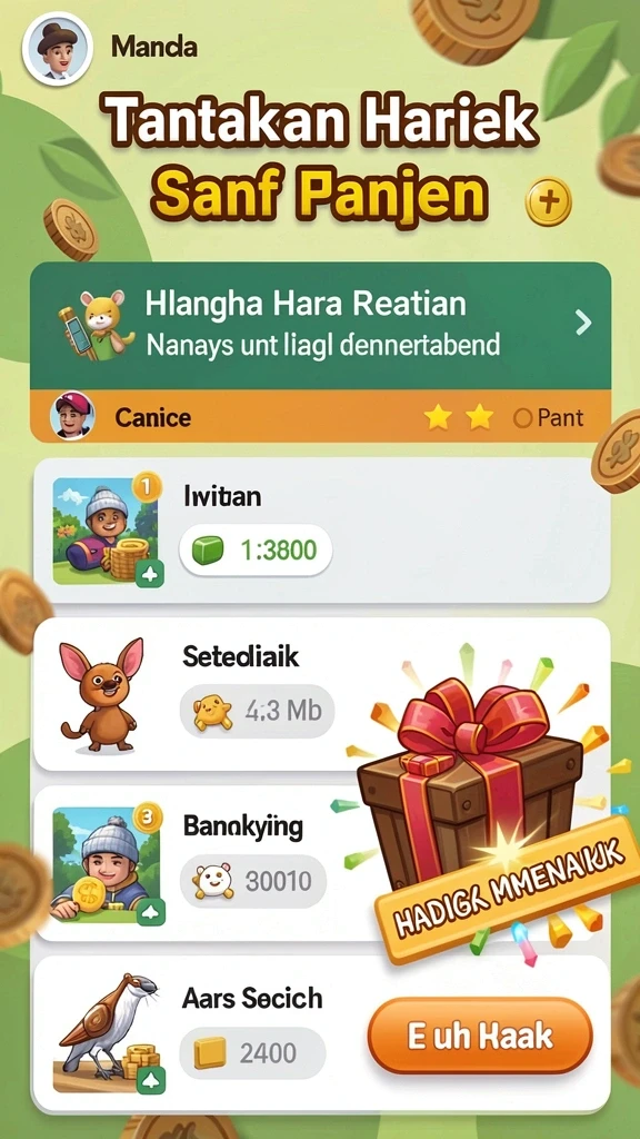 Misi harian yang menantang dan seru untuk dimainkan.