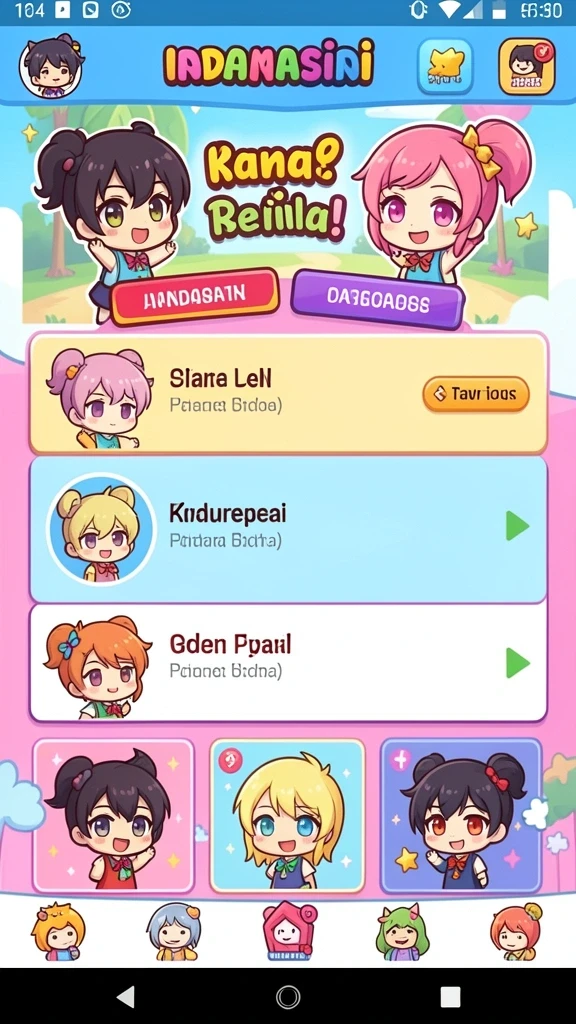 Halaman leaderboard untuk melihat peringkat pemain.