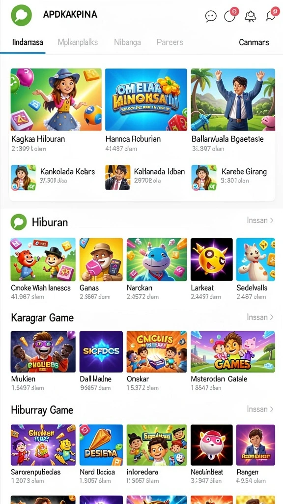 Beragam permainan menarik untuk semua jenis pemain.