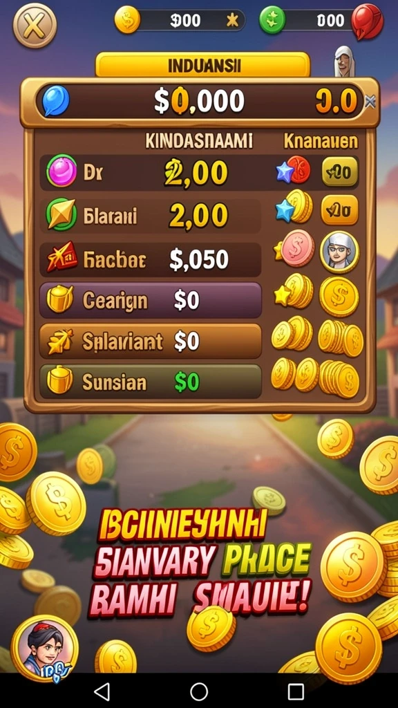 Tampilan antarmuka permainan yang menarik.