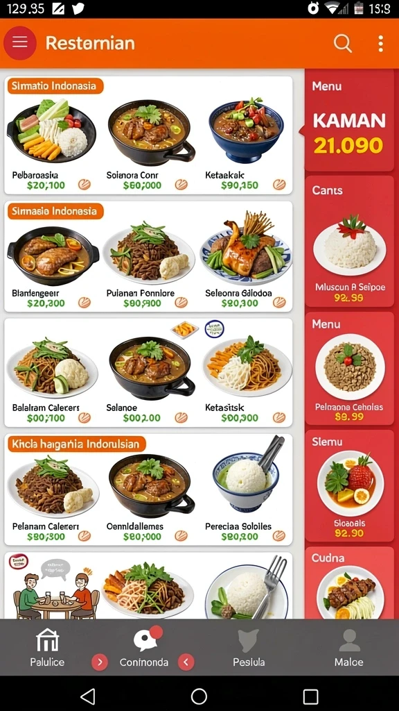 Tampilan antarmuka yang user-friendly.