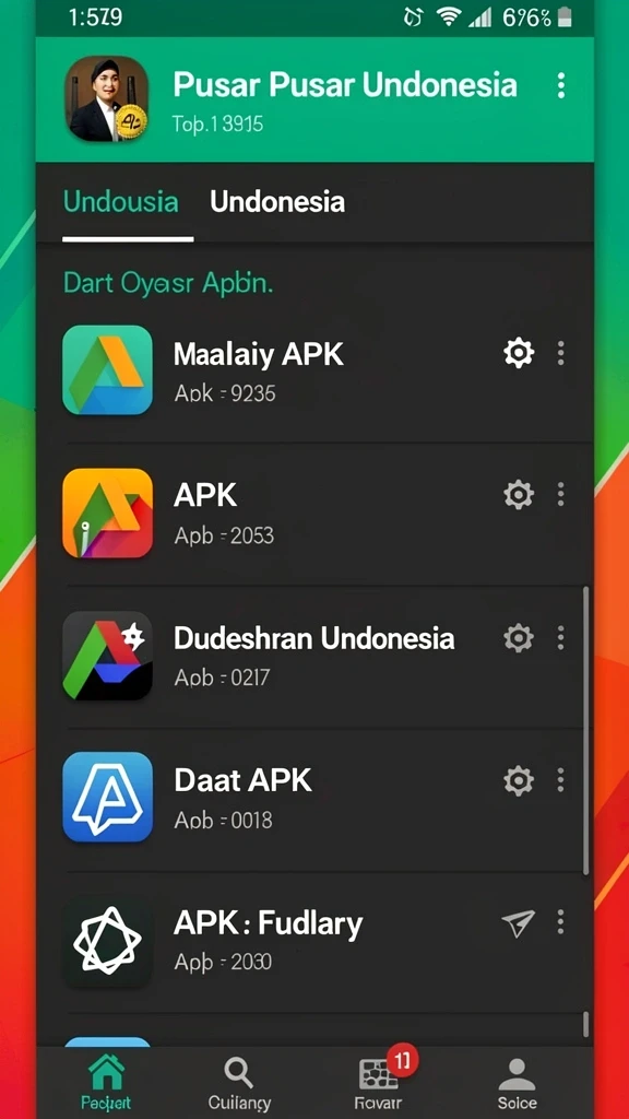 Tampilan awal aplikasi yang menarik dan penuh warna.