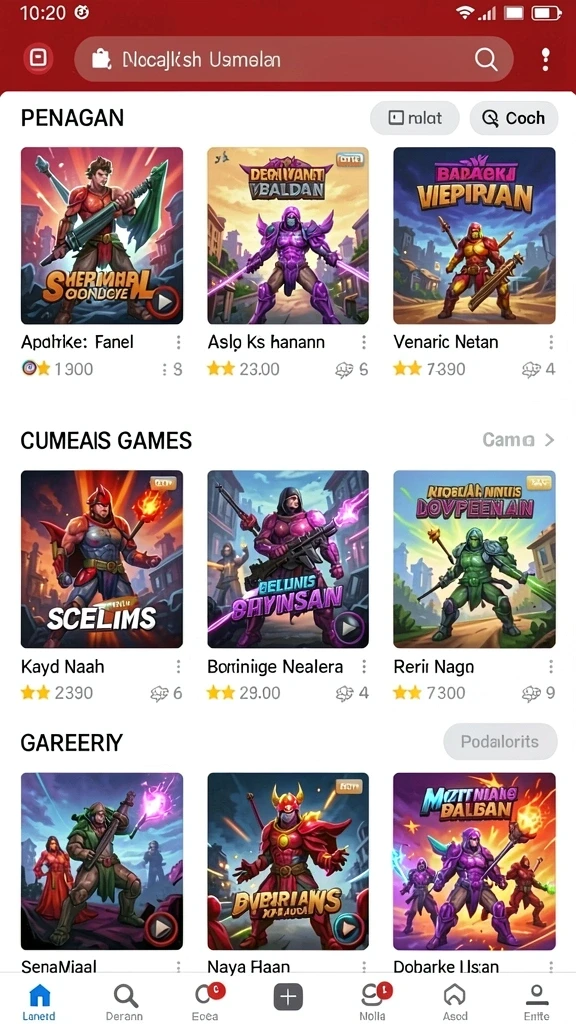 Tampilan antarmuka utama TOTO1000 yang menarik.