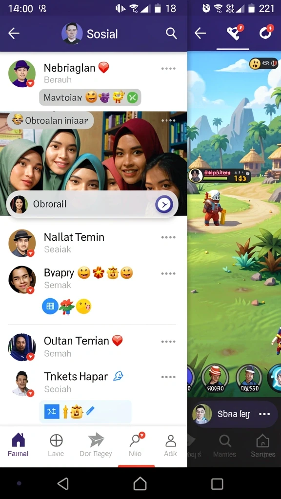 Tampilan layar utama YUMETOTO yang menarik.